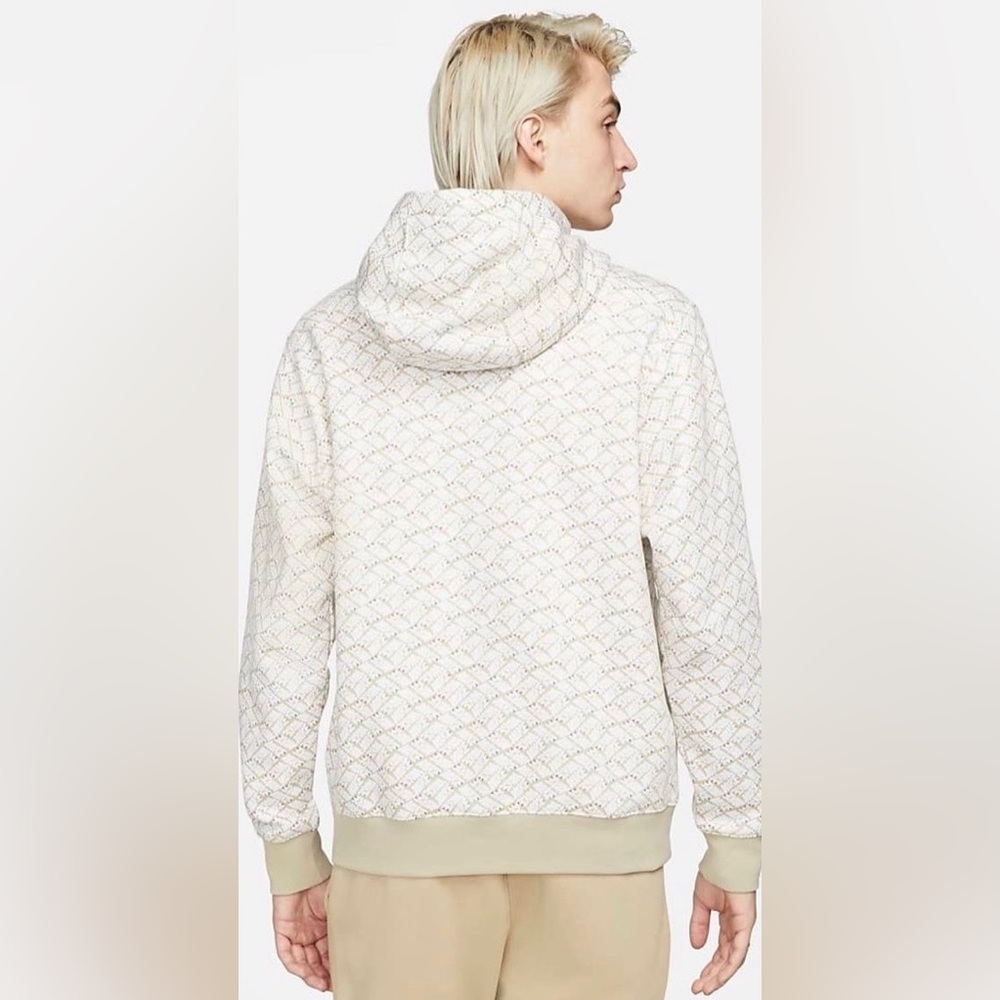 ❥𝗡𝗜𝗞𝗘: Men’s Sport Essentials+ Fleece Pullover Hoodie - Limestone/Black - Picture 5 of 11